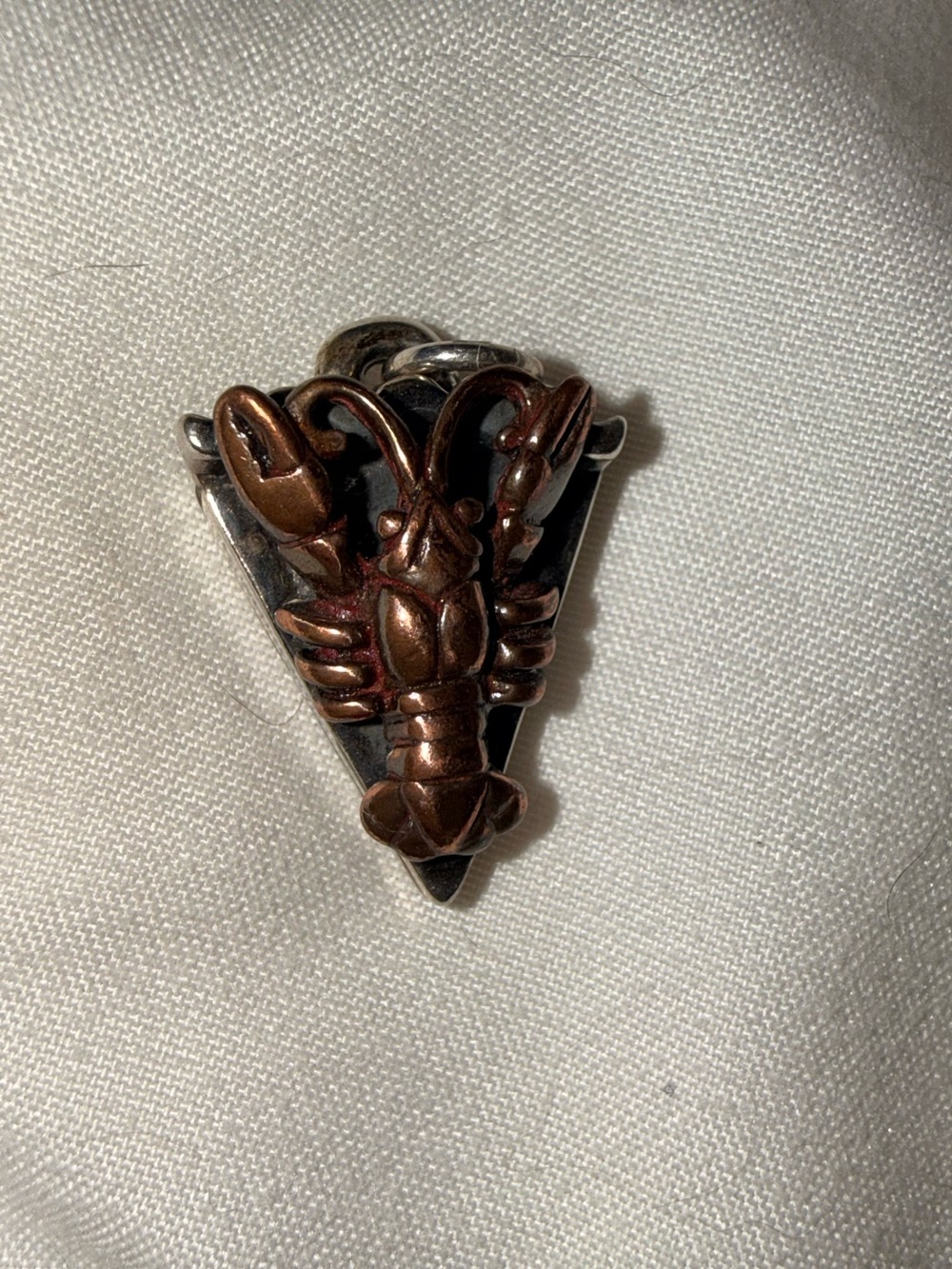 Jose Balli Crawfish Pie Sterling Silver & Copper Pendant (retired)